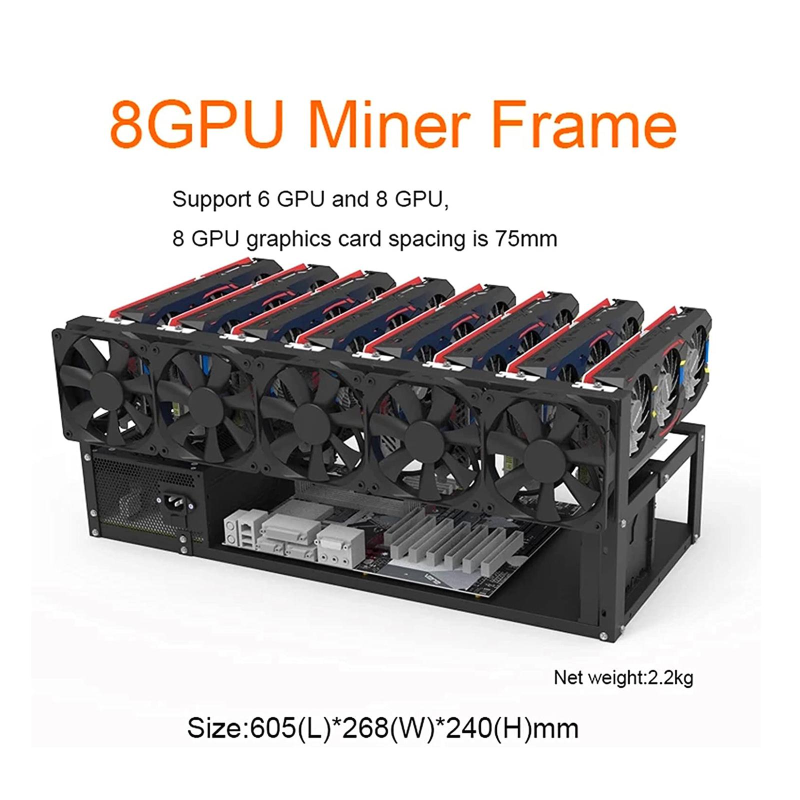 Gpu Mining Rig Frame 8 Gpu - حامل بطاقة رسومات بإطار مفتوح من