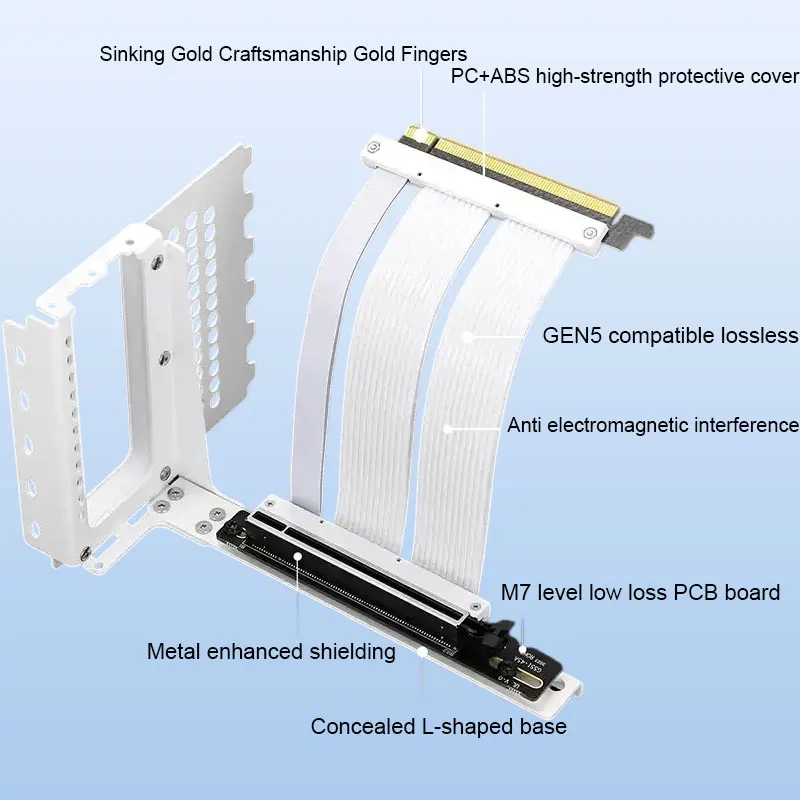 الزاوية اليمنى PCIE 5.0 كابل ا - مراجعة Pcie 5.0 Gpu Riser Cable وسعره